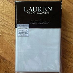 Ralph Lauren SLOANE 2 Standard Pillowcases 100%Cotton Antimicrobial Light Gray